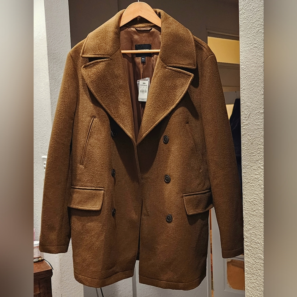 Men's Brown Double-Breasted Coat